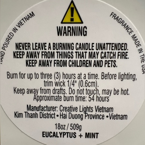 House and Nature NWT Amazing Retro 18oz Eucalyptus & Mint Scented Candle - Picture 4 of 5